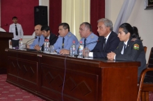 Schoolchildren visiting the Academy of the Ministry of Internal Affairs